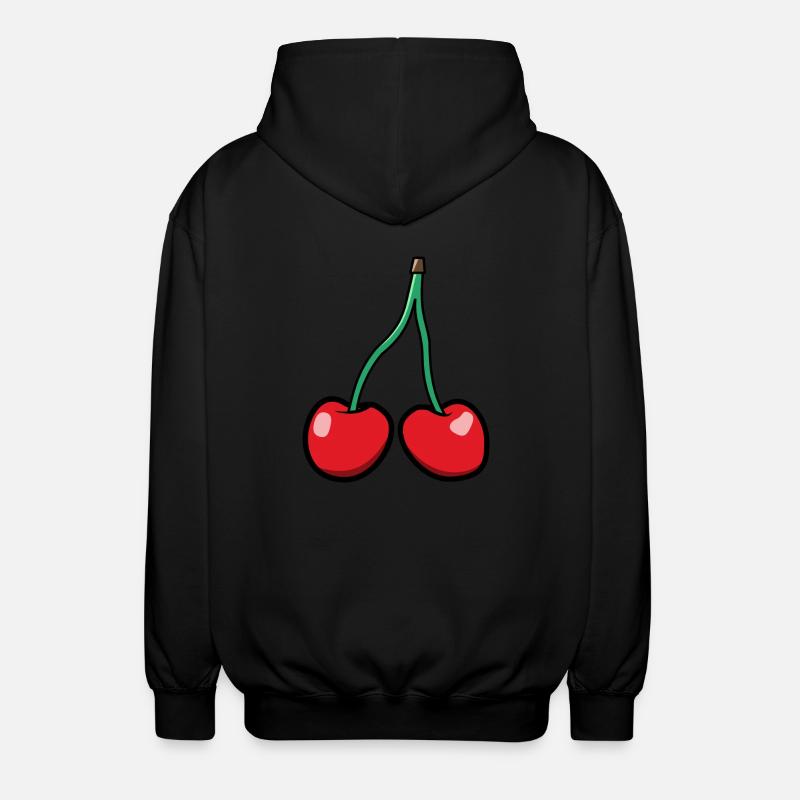 Cherry - Unisex Hooded Jacket - black