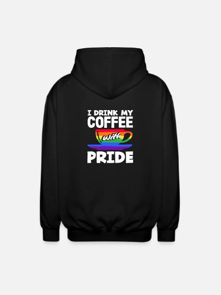 Coffee Lovers Proud With Pride - Unisex Hooded Jacket - black