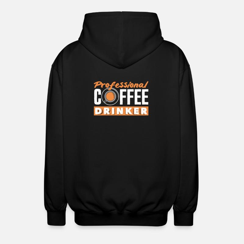 Professional coffee lover - Unisex Hooded Jacket - black