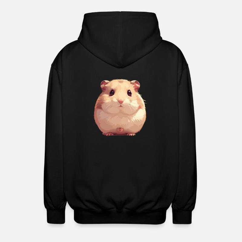 Hamster - Unisex Kapuzenjacke - Schwarz