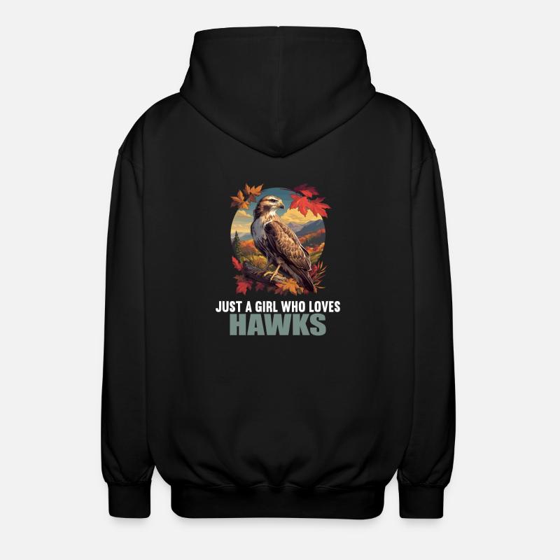 Falken Falke - Unisex Kapuzenjacke - Schwarz