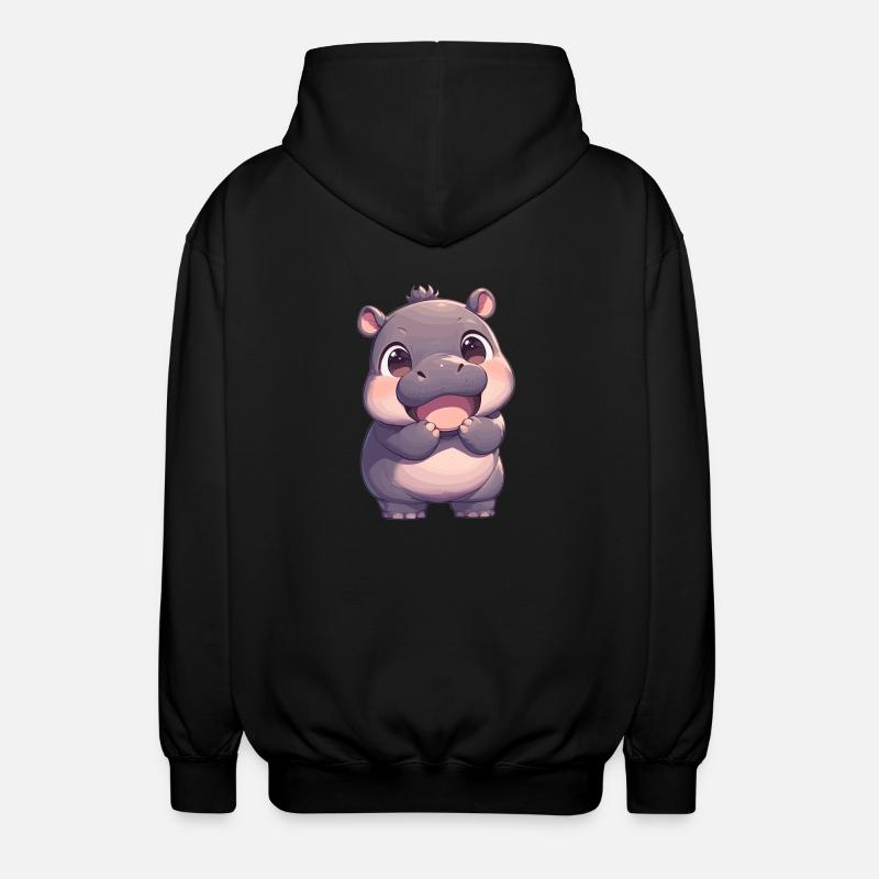 Hippopotame Hippopotame - Veste à capuche unisexe - noir