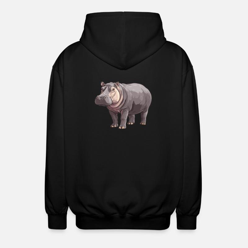 Hippopotame Hippopotame - Veste à capuche unisexe - noir