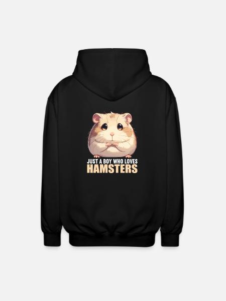 Hamster - Unisex Kapuzenjacke - Schwarz
