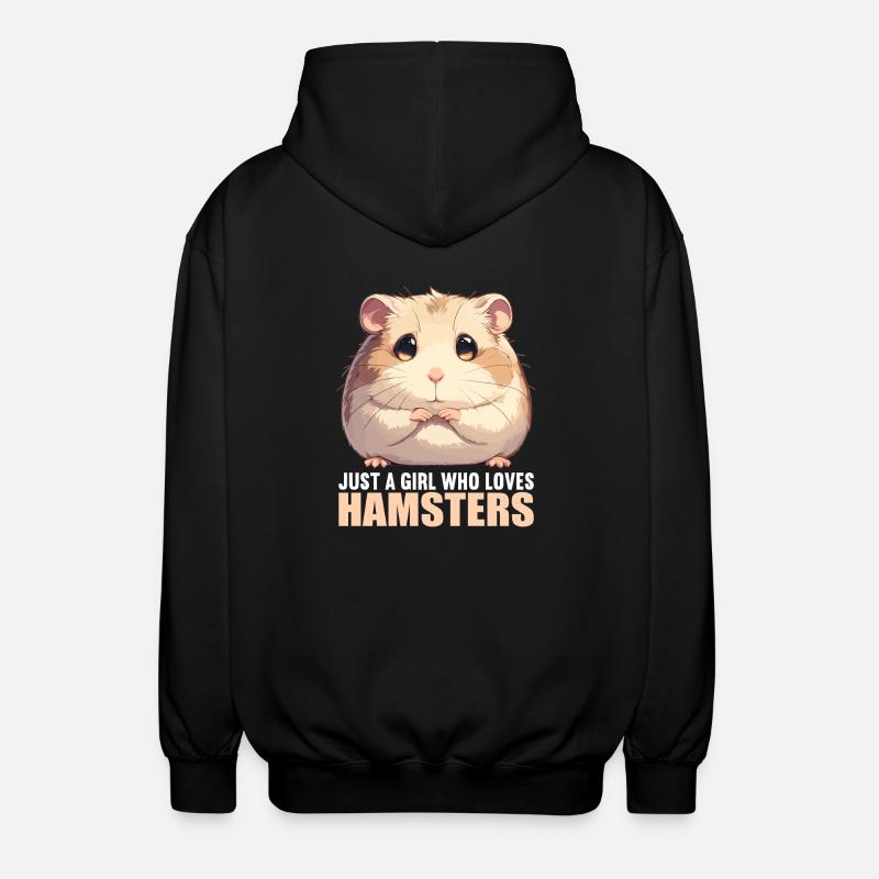 Hamster - Unisex Kapuzenjacke - Schwarz