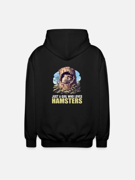 Hamster - Unisex Kapuzenjacke - Schwarz
