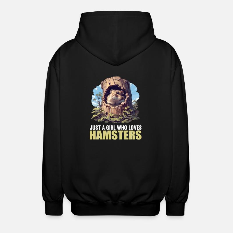 Hamster - Unisex Kapuzenjacke - Schwarz