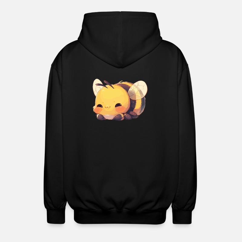 Bees Bee - Unisex Hooded Jacket - black