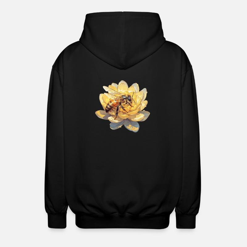 Bees Bee - Unisex Hooded Jacket - black