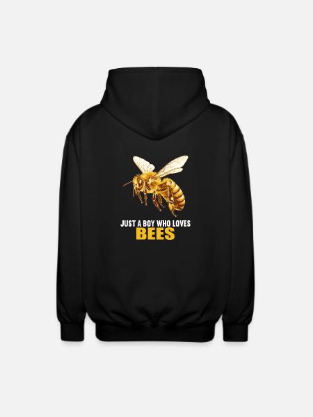Bees Bee - Unisex Hooded Jacket - black
