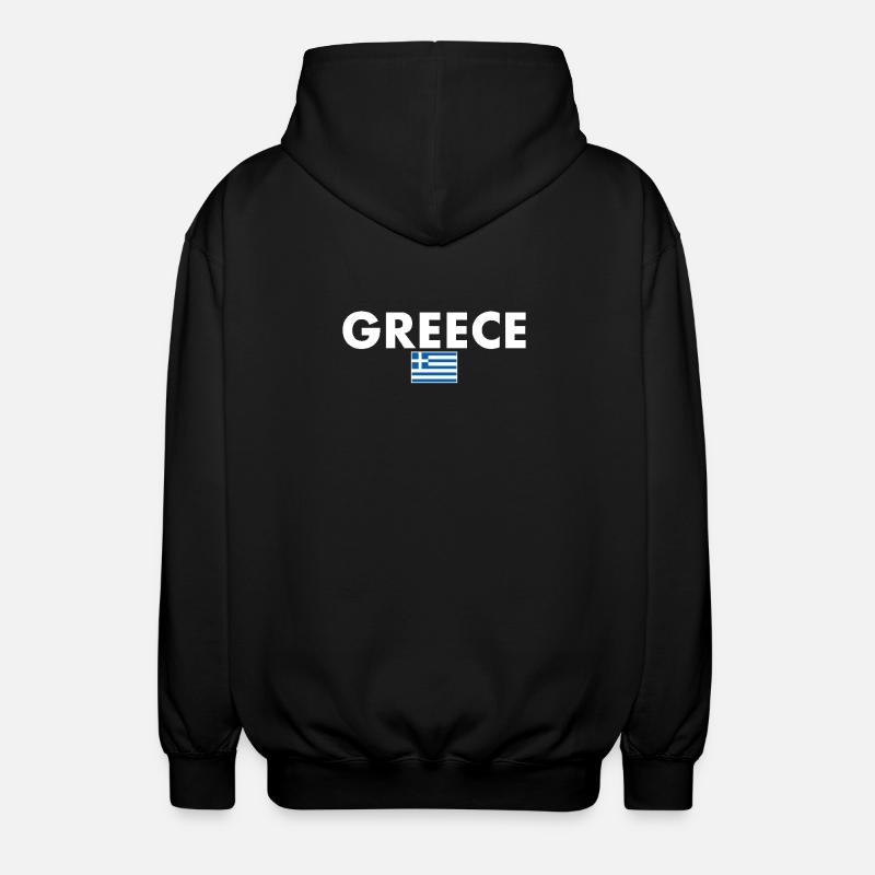 Grèce Grèce Drapeau grec Grec - Veste à capuche unisexe - noir