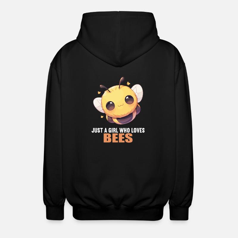 Bees Bee - Unisex Hooded Jacket - black