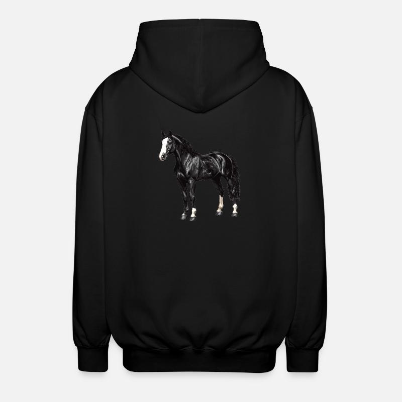 Chevaux Cheval - Veste à capuche unisexe - noir