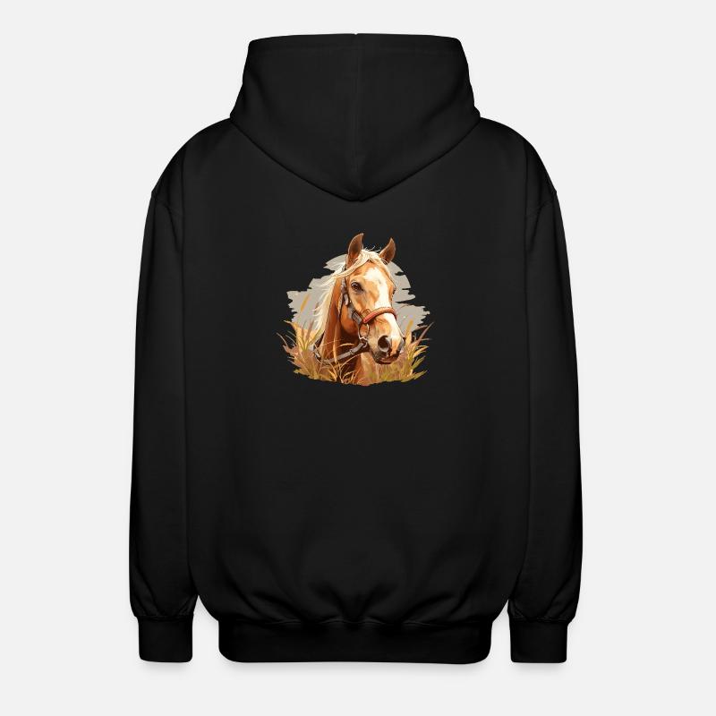 Chevaux Cheval - Veste à capuche unisexe - noir
