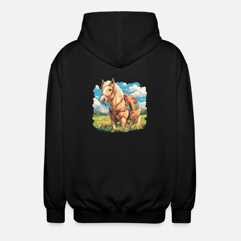 Chevaux Cheval - Veste à capuche unisexe - noir