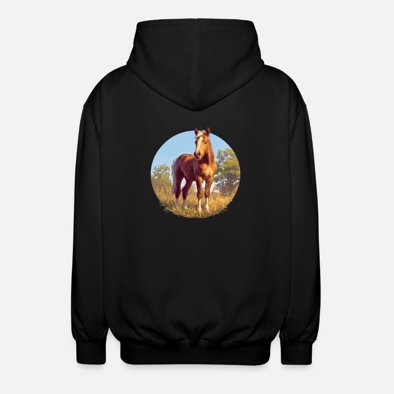 Chevaux Cheval - Veste à capuche unisexe - noir