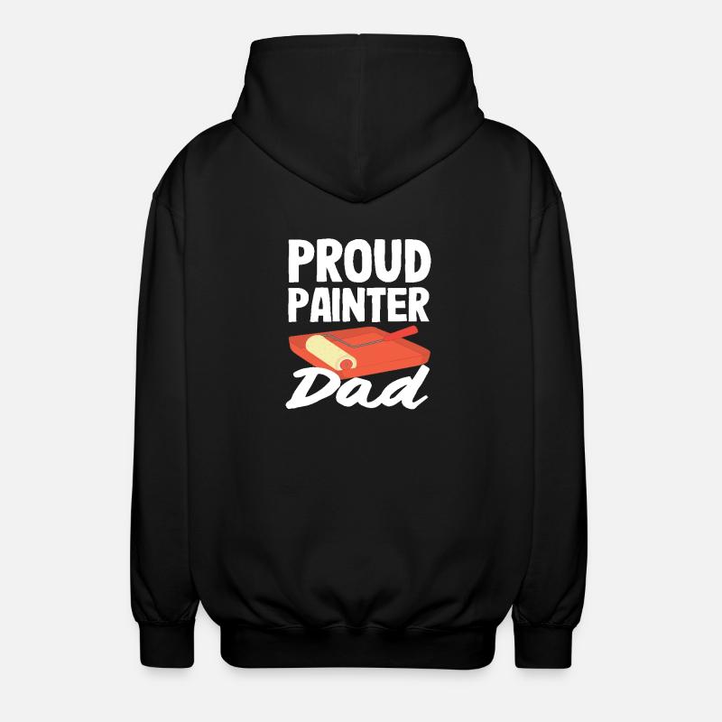 Stolzer Maler Papa - Unisex Kapuzenjacke - Schwarz