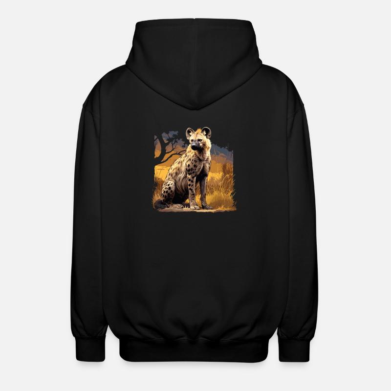 Hyänen Hyäne - Unisex Kapuzenjacke - Schwarz