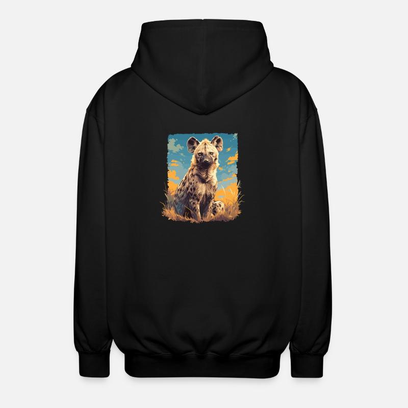 Hyänen Hyäne - Unisex Kapuzenjacke - Schwarz
