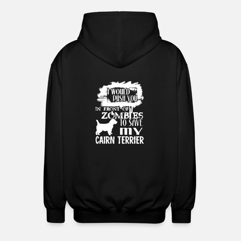 Save My Cairn Terrier - Unisex Hooded Jacket - black