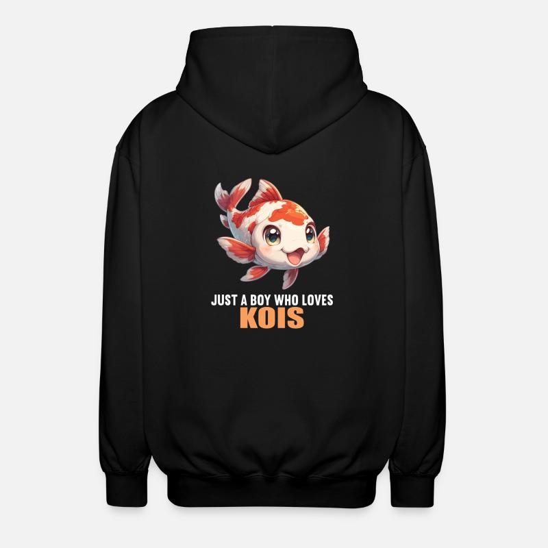 Koi Koi Carp - Unisex Hooded Jacket - black