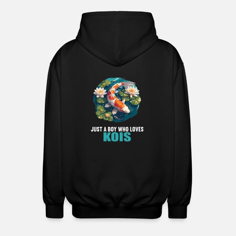 Kois Koi Karpfen - Unisex Kapuzenjacke - Schwarz