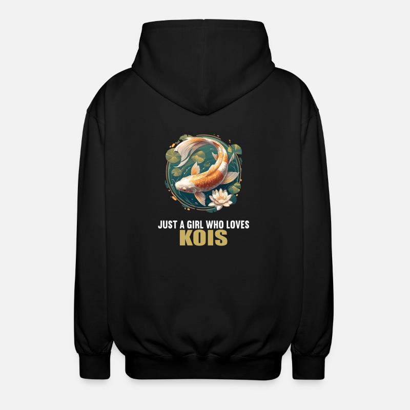 Kois Koi Karpfen - Unisex Kapuzenjacke - Schwarz