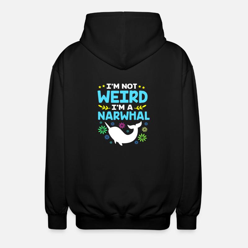 Narwal - Unisex Kapuzenjacke - Schwarz