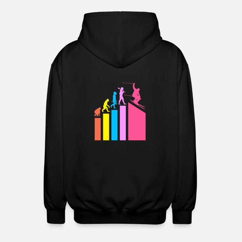 Ski Skiurlaub - Unisex Kapuzenjacke - Schwarz