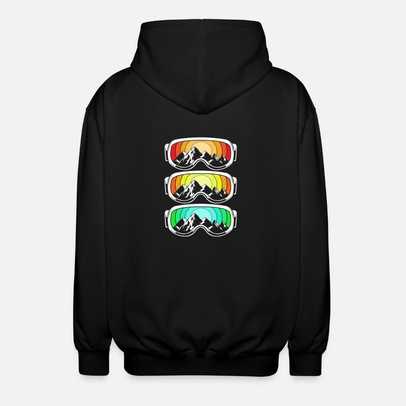 Ski Skiurlaub - Unisex Kapuzenjacke - Schwarz