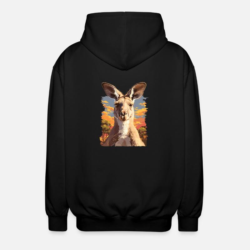Kangaroos Kangaroo - Unisex Hooded Jacket - black