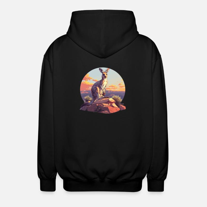 Kangourous Kangourou - Veste à capuche unisexe - noir