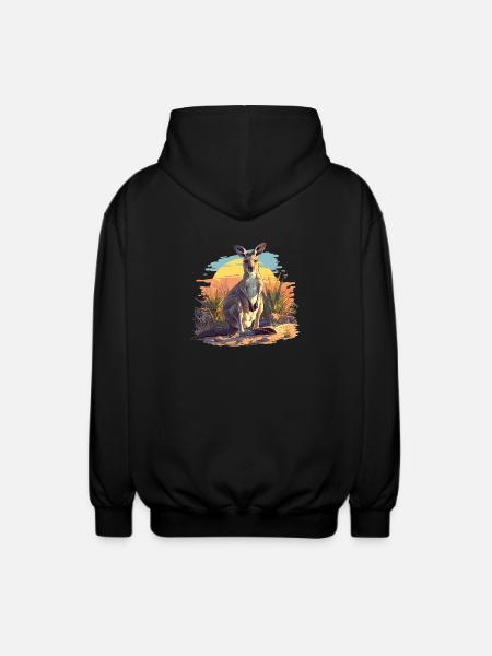 Kangaroos Kangaroo - Unisex Hooded Jacket - black