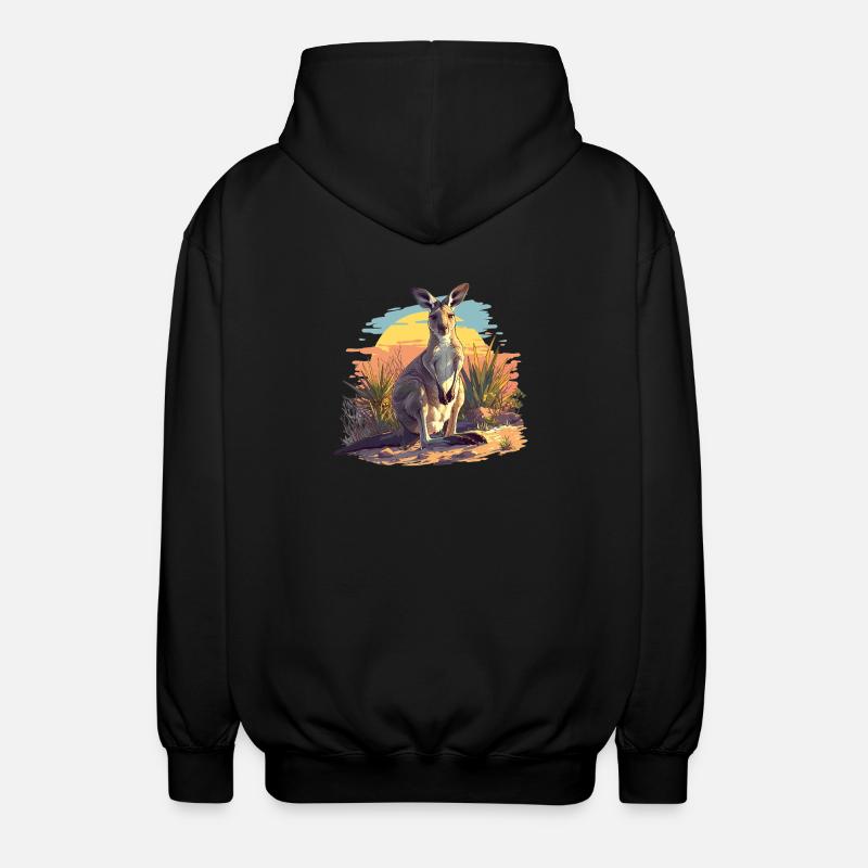 Kangaroos Kangaroo - Unisex Hooded Jacket - black