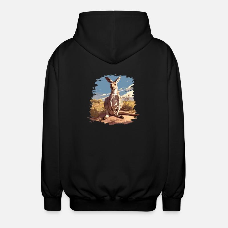 Kangaroos Kangaroo - Unisex Hooded Jacket - black