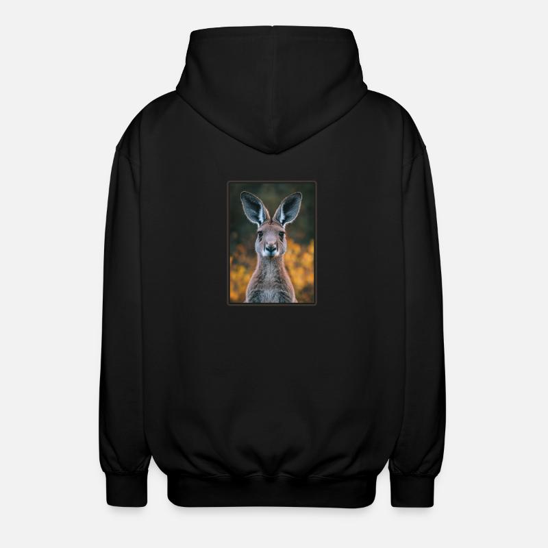 Kängurus Känguru - Unisex Kapuzenjacke - Schwarz