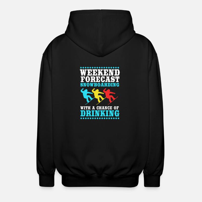 Snowboard Snowboard Vacances snowboard Snowboarders - Veste à capuche unisexe - noir