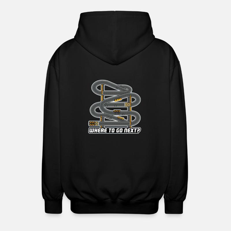 WHERE TO GO NEXT - Unisex Hooded Jacket - black