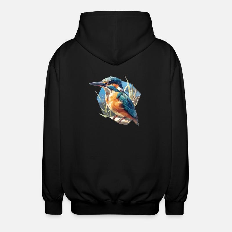 Eisvögel Eisvogel - Unisex Kapuzenjacke - Schwarz