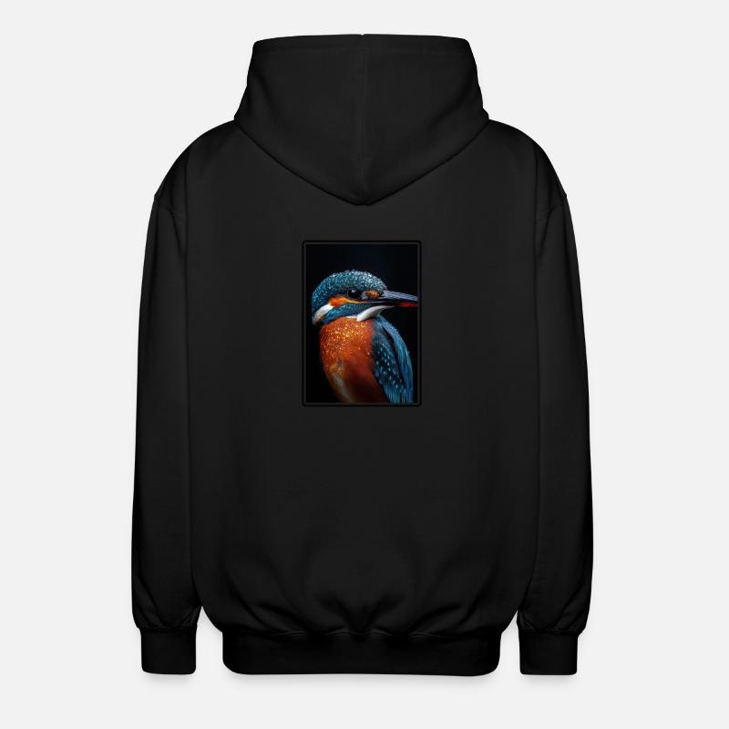 Eisvögel Eisvogel - Unisex Kapuzenjacke - Schwarz