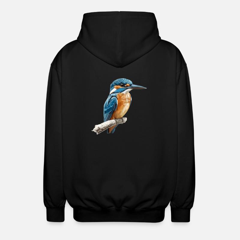 Eisvögel Eisvogel - Unisex Kapuzenjacke - Schwarz
