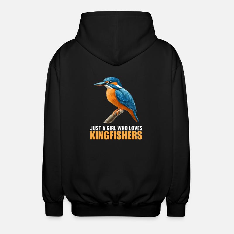 Eisvögel Eisvogel - Unisex Kapuzenjacke - Schwarz
