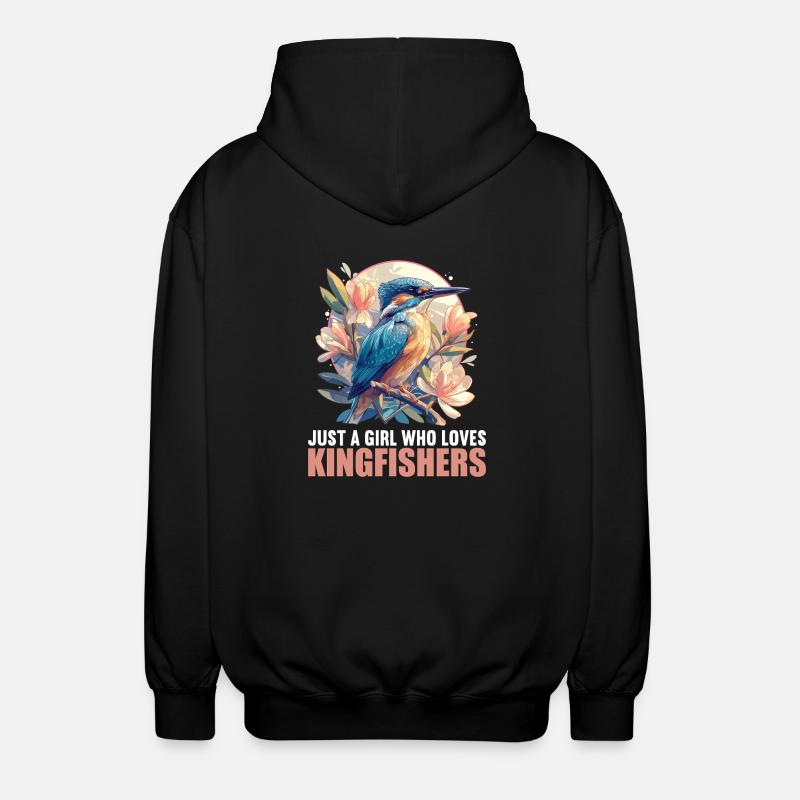 Eisvögel Eisvogel - Unisex Kapuzenjacke - Schwarz