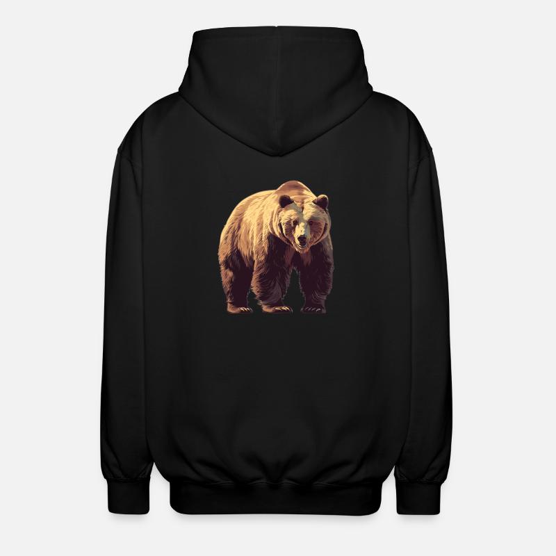 Kodiak Bear Kodiak Bear - Unisex Hooded Jacket - black