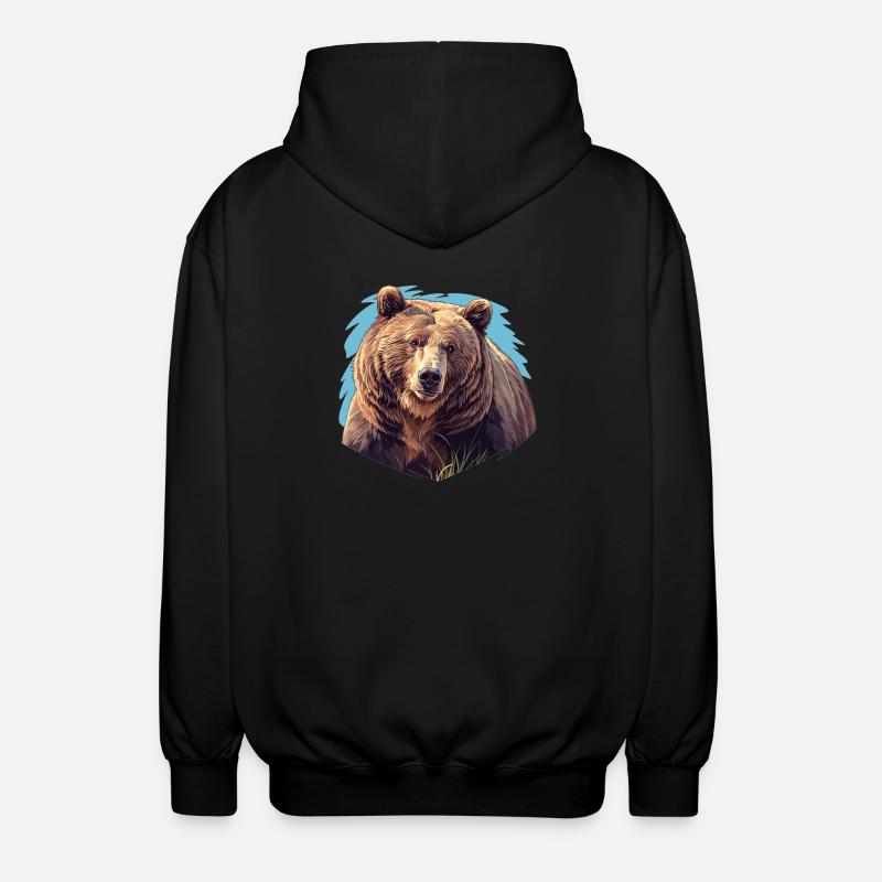 Kodiak Bear Kodiak Bear - Unisex Hooded Jacket - black