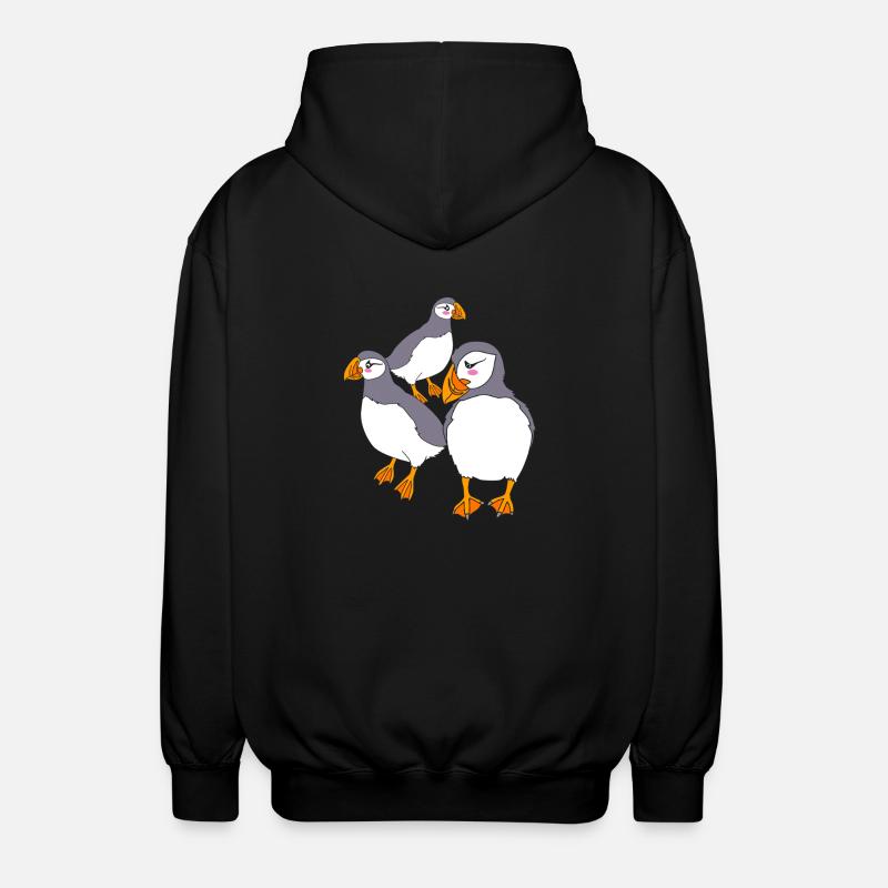 Macareux Papageientaucher - Veste à capuche unisexe - noir