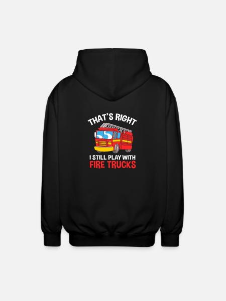 Firefighter Fire Brigade - Unisex Hooded Jacket - black