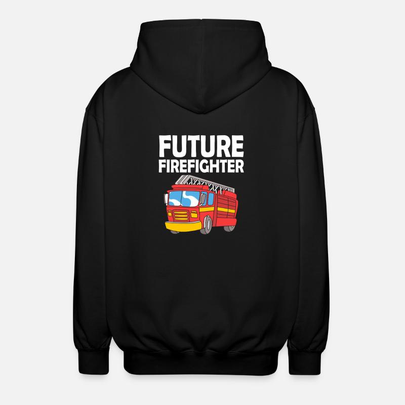 Firefighter Fire Brigade - Unisex Hooded Jacket - black