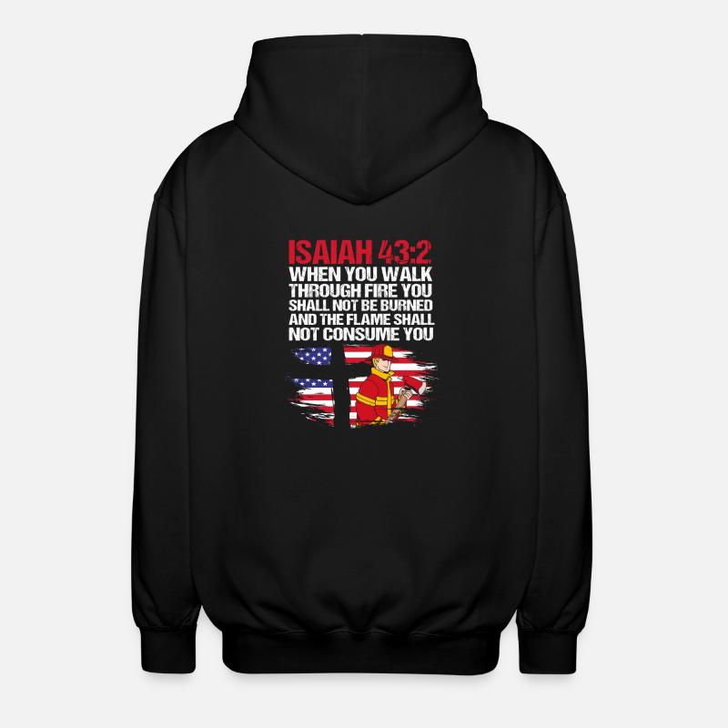 Firefighter Fire Brigade - Unisex Hooded Jacket - black