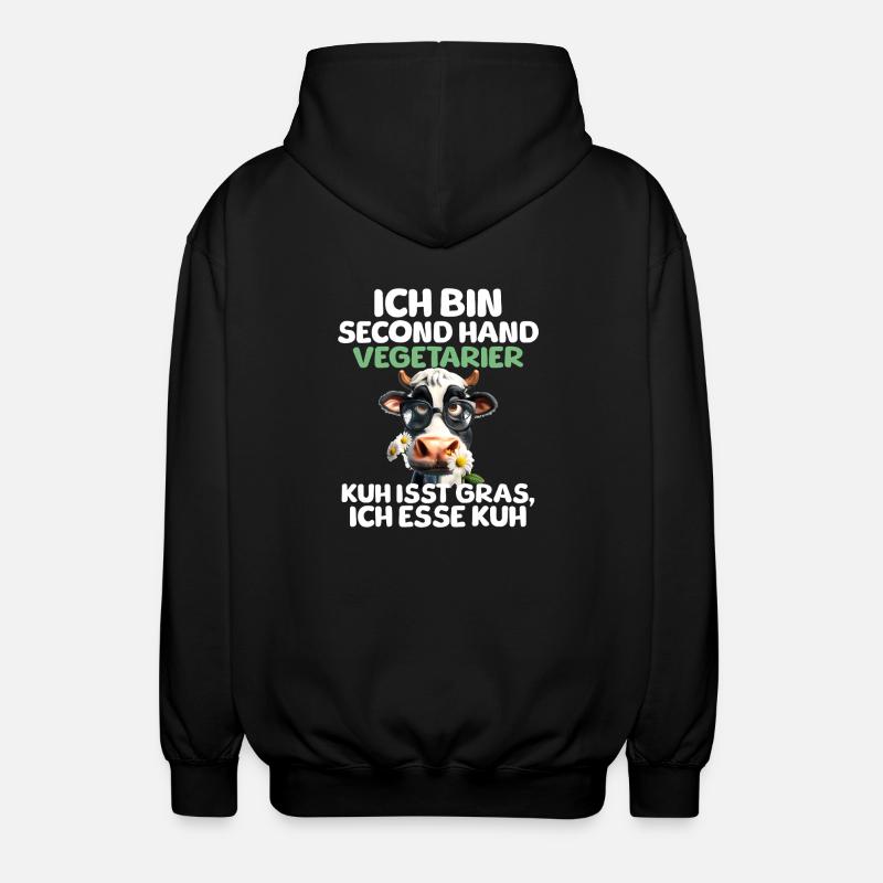 Végétarien d’occasion - Veste à capuche unisexe - noir